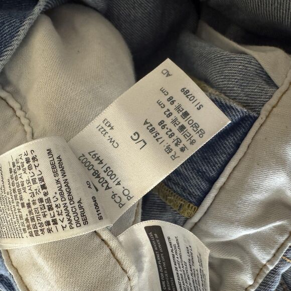 Levi's Overalls Mens Large Blue Denim Bib Shortalls Carpenter Utility Work - Picture 14 of 16